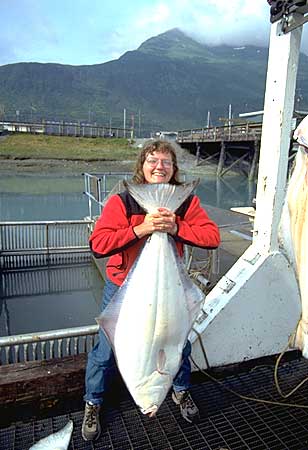 Cathy w/ Halibut